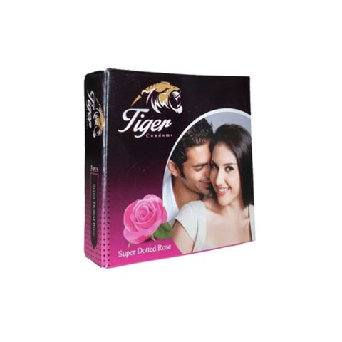 Tiger Condom Dotted Rose Flavor 3 Pieces