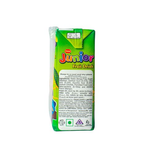 Pran Junior Fruit Drink Mango 125ml