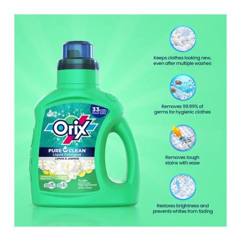 Orix Pure Clean Liquid Detergent Lemon & Jasmine 1L