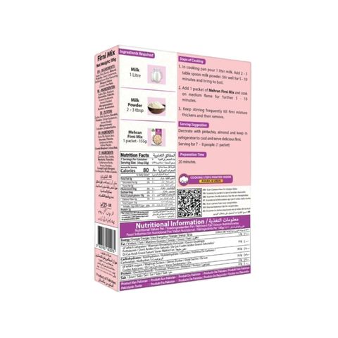 Mehran Firni Mix For Ground Rice Pudding 180g