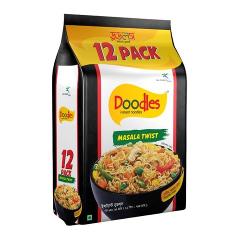 Doodles Instant Noodles (Masala Twist) 12 Pieces