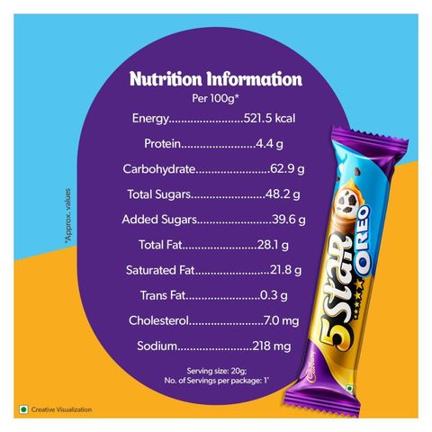 Cadbury Five Star Oreo Chocolate 22g