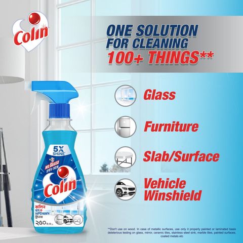 Colin Glass & Surface Cleaner Liquid Spray 250ml