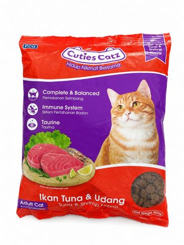 Cuties Catz Tuna & Shrimp Flavor Cat Food 350g
