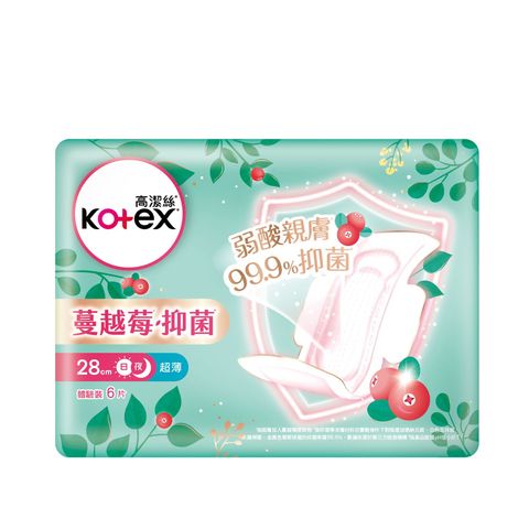 Kotex Cranberry Pad Ultra-thin 28cm 6 Pieces