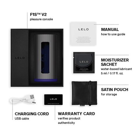 Lelo F1S V2A Electric Masturbator Blue 1 Piece (Specifically designed for stimulation seekers, deliver deep penetration vibrations, with a fully waterproof body)