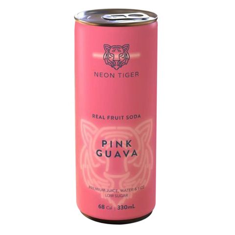 Neon Tiger Pink Guava Real Fruit Soda 330ml