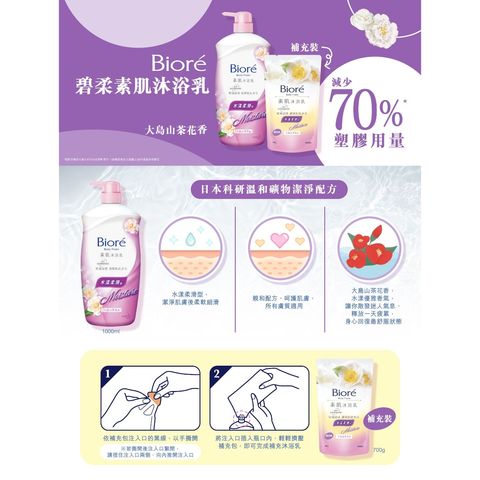 Biore Body Foam Moisture (Camellia) Refill 700g