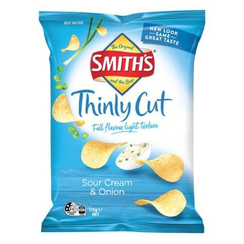 Smith's Thinly Sour Cream & Onion Chips 175g [Parallel Import]