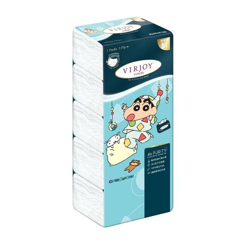 Virjoy Luxury 3 Ply Soft Pack Facial Tissue 5 Packs (The new and old packaging will be shipped out randomly)