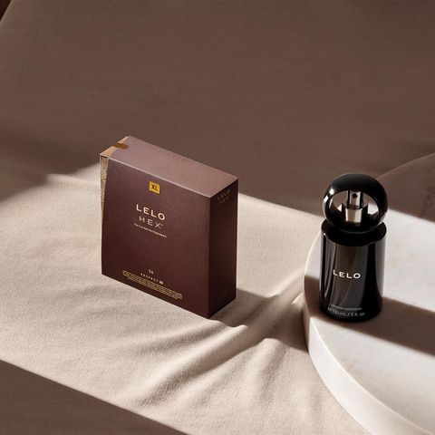 Lelo Hex Condoms Respect XL (Large Size 58 mm / 2.28 in) 36 Pieces (Ultra-thin condoms, sublime sensation and flawless fit, inner ribbing enhances grip)