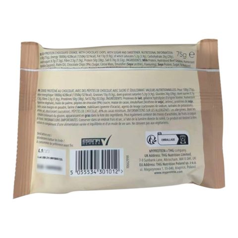 Myprotein Extra Protein Cookie Double Chocolate 75g