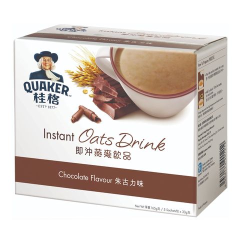 Quaker Instant Oats Drink - Chocolate Flavour 5 x 33g