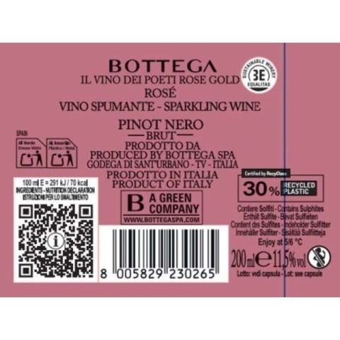 Bottega Rose Gold Nv 200ml