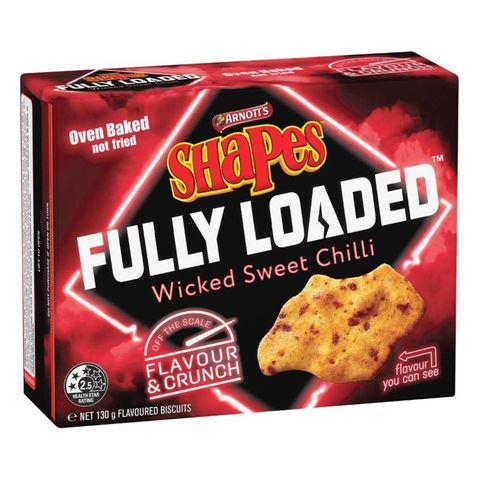 Arnott's Shapes Fully Loaded Wicked Sweet Chili 130g [Parallel Import]