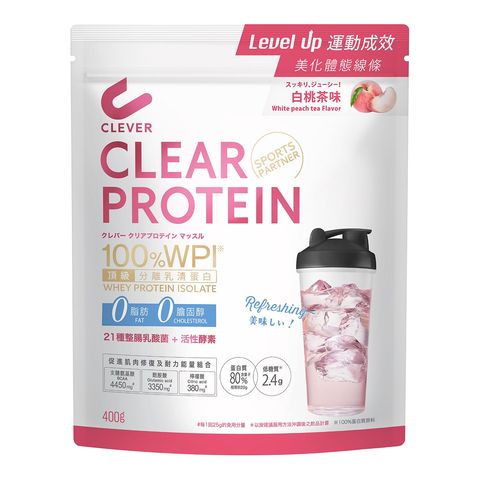 Clever Clear Protein Muscle Peach Tea 400g