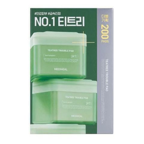 Mediheal (Tea Tree Trouble Pad 100 Pieces + Refill 100 Pieces) 1 Set