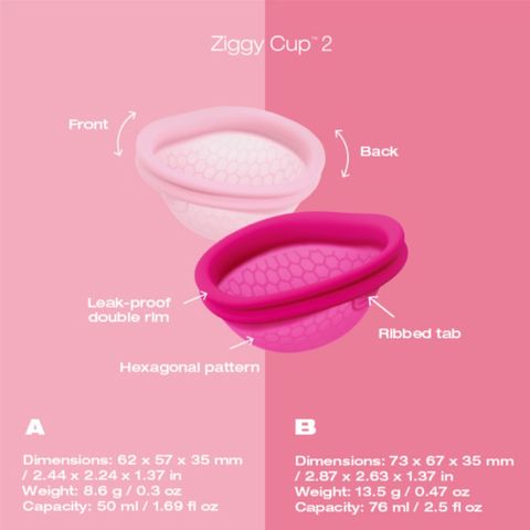 Intimina Ziggy Cup 2 Menstrual Disc Size B 1 Piece (Designed for first-time users and those who have given birth)