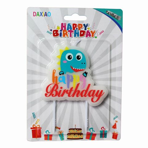 Happiness Is Simple Dragon Birthday Candle 1 Piece