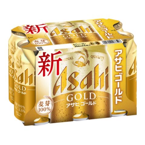 Asahi Gold Draft Beer Alc. 5.5% 6 x 350ml [Parallel Import]
