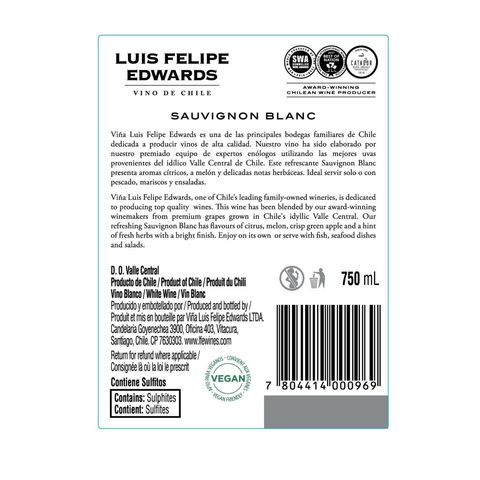 Luis Felipe Edwards Classic Sauvignon Blanc 75cl