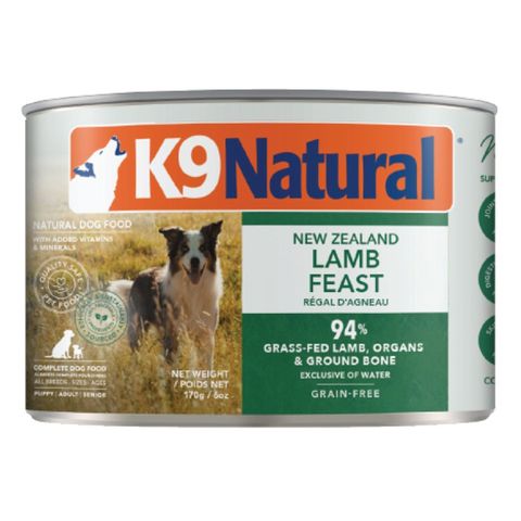 K9 Natural Dog Can Lamb Feast 170g