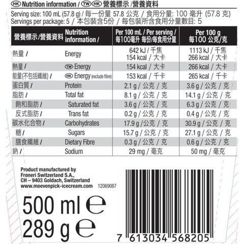 Movenpick Maple Walnut 500ml