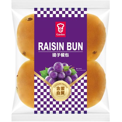 Garden raisin bun 4 pieces