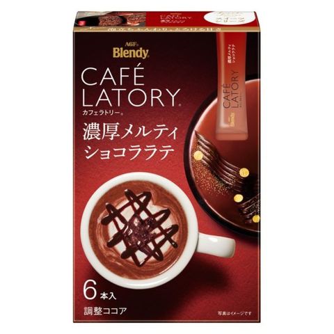AGF Blendy Cafe Latory Stick Rich Melty Chocolate Latte (6 Packets) 58.8g [Parallel Import]