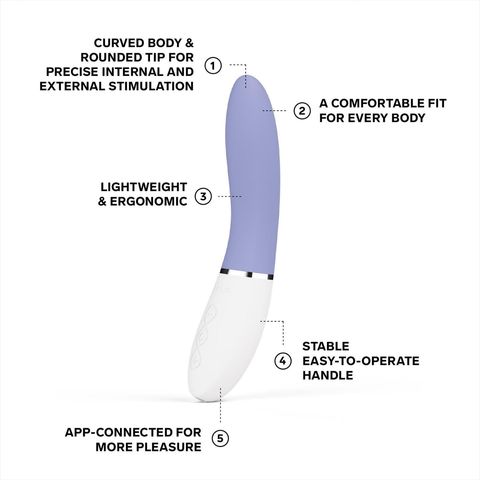 Lelo Liv 3  G-Spot Vibrator Powder Blue 1 Piece (Suitable for beginners, its perfect curves contour to your body for deeper, more intense climaxes. Fully waterproof.)