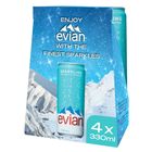 Evian Sparkling Natural Mineral Water 4 x 330ml