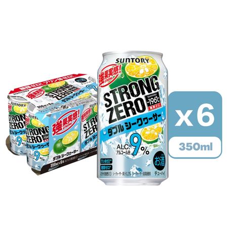 三得利 -196°C Strong Zero (雙重琉球青檸) 梳打酒 Alc. 9% 350ml x6 [平行進口]