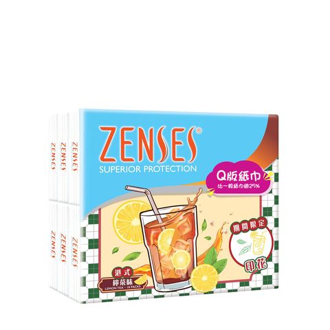 倩絲 親膚4層Q版紙手巾 檸茶味 18包