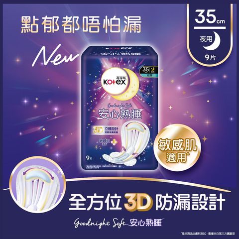 Kotex Goodnight Soft Ultra-Thin Night 35cm 9 Pieces
