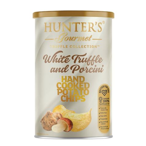 Hunter's Gourmet Hand Cooked Potato Chips - White Truffle & Porcini 150g