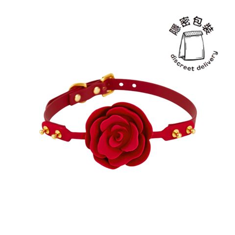 Upko Rose Ball Gag - Black Strap