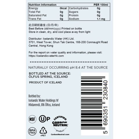 Icelandic Glacial Natural Spring Water Pet 1.5L