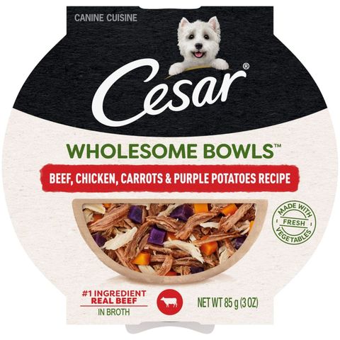 Cesar Wholesome Bowls Beef, Chicken, Carrots & Purple Potatoes 85g