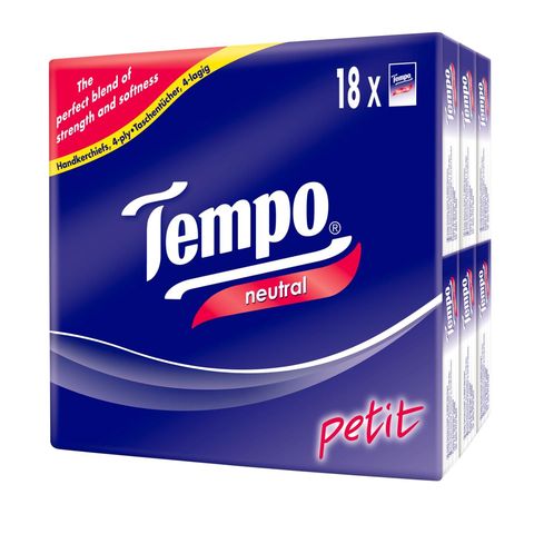 Tempo Petit Neutral Handkerchiefs 18Packs (Random delivery)