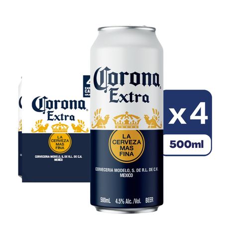 Corona Extra King Can Pack 500ml x4