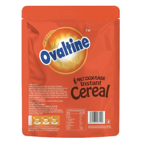 Ovaltine Instant Cereal Malt Cocoa Flavor (8 Sachets) 240g