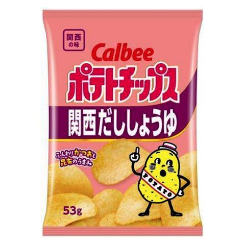 Calbee Potato Chips Kansai Dashi and Soy Sauce Flavor 53g [Parallel Import]