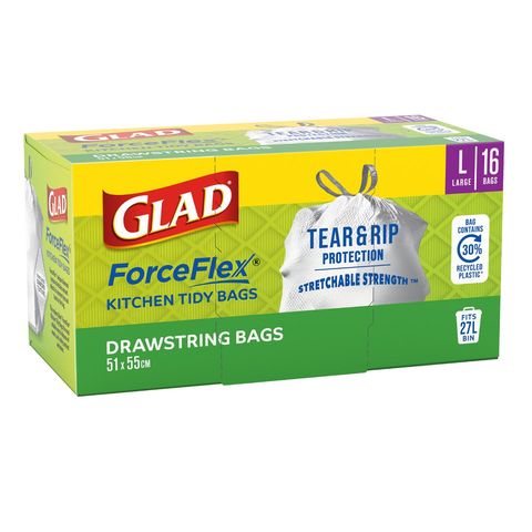 Glad Forceflex Trash Bags - L 16 Bags