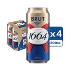Kronenbourg 1664 Brut King Can Beer 500ml x 4 (The new and old packaging will be shipped out randomly)
