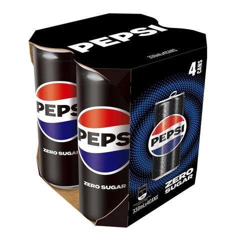 Pepsi Zero Sugar Can 4 x 330ml