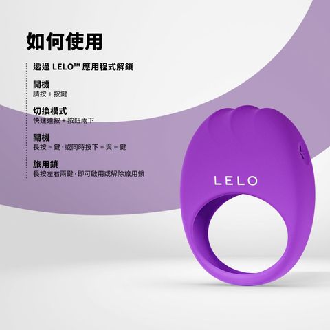 Lelo Lifeguard Originals 陰莖震動環 - 紫色 1件