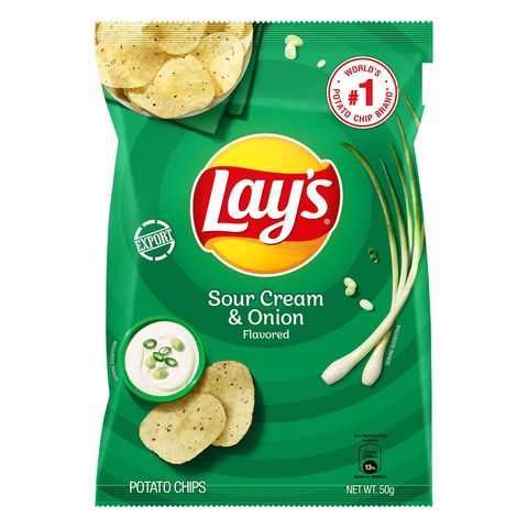 Lay's Sour Cream & Onion Potato Chips 50g