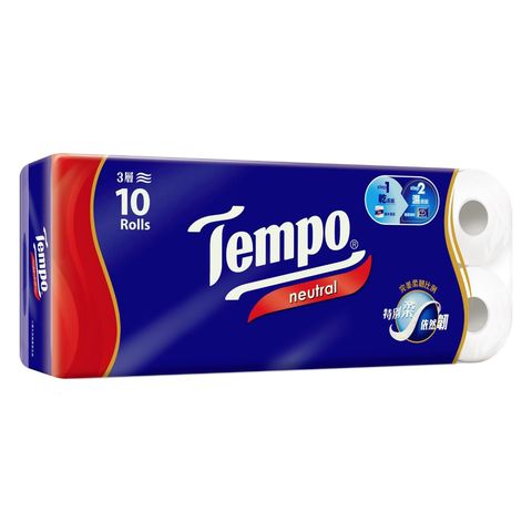 Tempo Bathroom Tissue 3-ply Neutral 10 Rolls