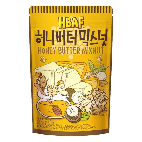 Hbaf Dry Roasted Honey Butter Mixnut 220g