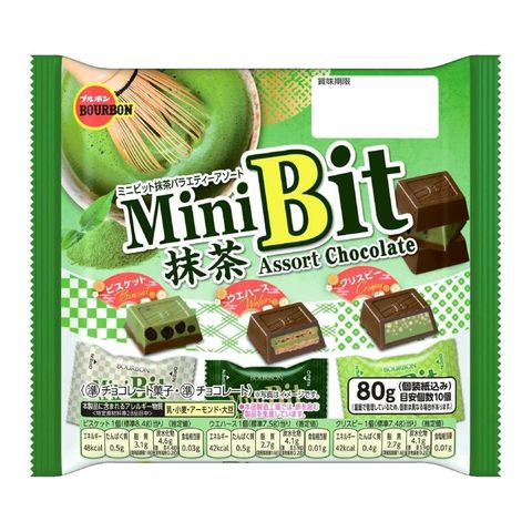 Bourbon Mini Bit Matcha Variety Assortment 80g [Parallel Import]